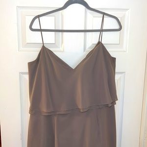 JB bridesmaid, grey, working zipper, “size 18”, bridal party, 60”, dry cleaned